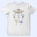 Gift For Grandma, Gift For Mother, Happy, Stick Figure - This Grandma Mommy Belongs To Funny Stick Figures - Personalized T Shirt