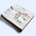 Gift For Grandma, Gift For Mother, Happy, Stick Figure - This Grandma Mommy Belongs To Funny Stick Figures - Personalized T Shirt