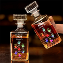 Gift For Grandpa,Dad,Children,Grandpa,Grandkids,Funny,Gift For Father - This Grandpa Belongs To - Personalized Square Whiskey Bottle