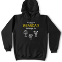 Gift For Father,Gift For Grandpa,Grandpa - Grandkids,Happy,Non-Eng,Icon,Proud - This Grandad Belongs To Kid Stick Figures - Personalised T Shirt