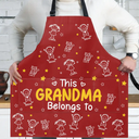 Gift For Grandpa,Gift For Grandma,Gift For Grandparents,Gift For Mother,Gift For Father,Christmas,Happy - This Grandpa Dad Belongs To Kids Pet - Personalized Apron