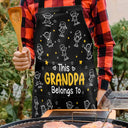 Gift For Grandpa,Gift For Grandma,Gift For Grandparents,Gift For Mother,Gift For Father,Christmas,Happy - This Grandpa Dad Belongs To Kids Pet - Personalized Apron