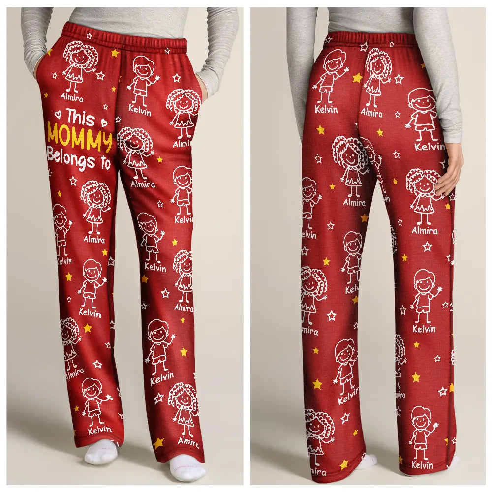 Gift For Grandpa,Gift For Kids,Gift For Father,Happy - This Grandpa Dad Belongs To Kids Pet - Personalized Pajama Pants