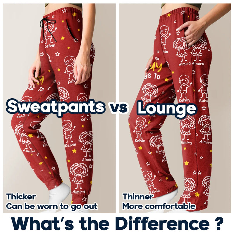 Gift For Grandpa,Gift For Kids,Gift For Father,Happy - This Grandpa Dad Belongs To Kids Pet - Personalized Pajama Pants