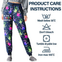 Gift For Grandpa, Gift For Father, Gift For Grandma, Gift For Mother, Happy - This Grandpa Daddy Belongs To Colorful Kid Handprints - Personalized Pajama Pants