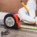 Gift For Grandpa, Gift For Father, Happy, Gift For Men, Stick Figure - This Grandpa Daddy Belongs To Kids Pet - Personalized Tape Measure