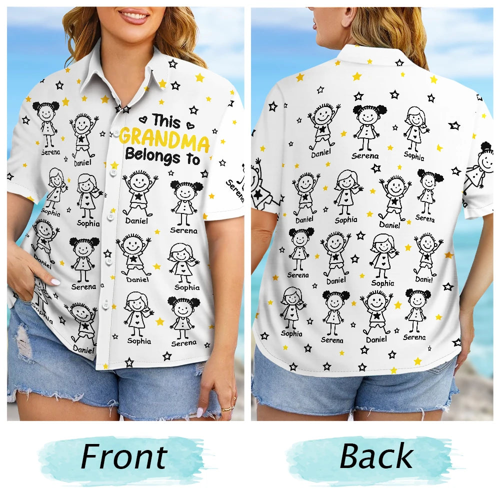 Gift For Grandparents,Gift For Grandpa,Gift For Grandma,Gift For Mother,Gift For Father,Happy,Christmas - This Grandpa Grandma Belongs To Kids Pet - Personalized Hawaiian Shirt