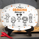 Gift For Grandpa,Gift For Grandma,Gift For Grandparents,Gift For Mother,Gift For Father,Christmas,Happy - This Grandpa Grandma Belongs To Kids Pet - Personalized Plate