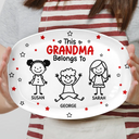 Gift For Grandpa,Gift For Grandma,Gift For Grandparents,Gift For Mother,Gift For Father,Christmas,Happy - This Grandpa Grandma Belongs To Kids Pet - Personalized Plate