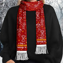 Gift For Grandparents,Gift For Grandpa,Gift For Grandma,Gift For Mother,Gift For Father,Happy,Christmas,Stick Figure - This Grandpa Grandma Belongs To Kids Pet - Personalized Wool Scarf With Tassel