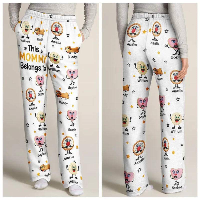 Easter,Gift For Mother,Gift For Grandma,Happy,Gift For Grandpa,Gift For Father - This Grandpa Grandma Belongs To Kids Pet Biscuits - Personalized Pajama Pants