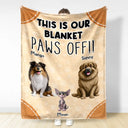 Dog Lovers,Cat Lovers,Pet Mom,Funny - This Is Mine Paws Off Dog Cat Lovers - Personalized Fleece Blanket, Sherpa Blanket
