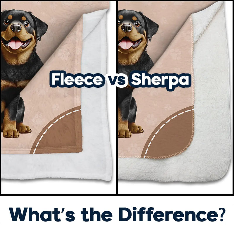 Dog Lovers,Cat Lovers,Pet Mom,Funny - This Is Mine Paws Off Dog Cat Lovers - Personalized Fleece Blanket, Sherpa Blanket