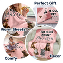 Dog Lovers,Cat Lovers,Pet Mom,Funny - This Is Mine Paws Off Dog Cat Lovers - Personalized Fleece Blanket, Sherpa Blanket