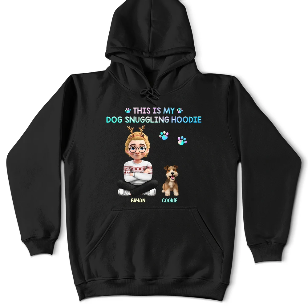 Dog Lovers,Dog Mom,Funny - This Is My Dog Snuggling Outfit - Personalized T Shirt