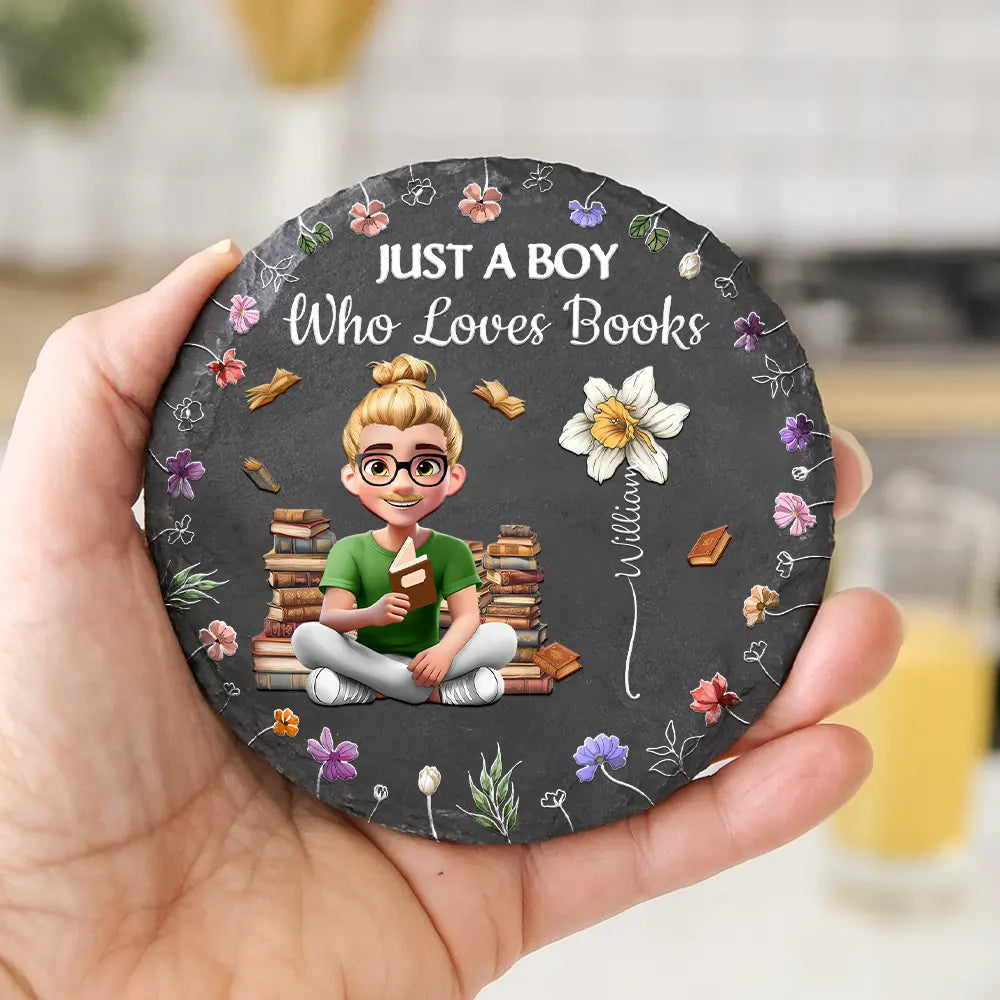 Reading,Gift For Yourself,Happy,Gift For Women,Gift For Men - This Is My Reading Coaster - Personalized Slate Coaster