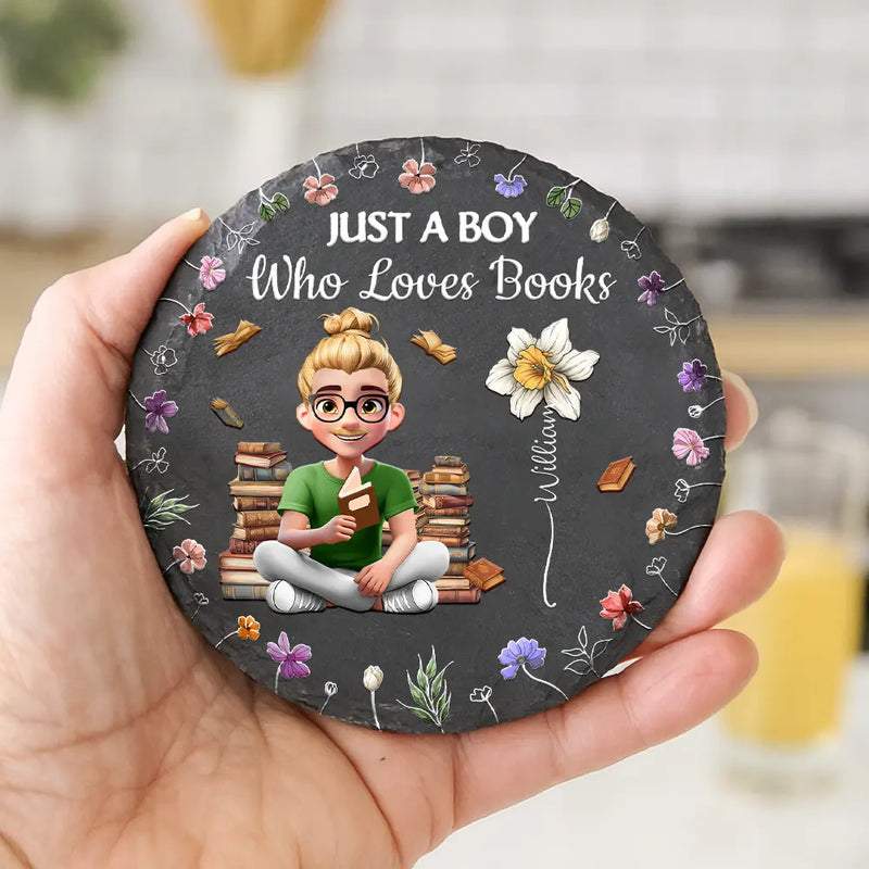 Reading,Gift For Yourself,Happy,Gift For Women,Gift For Men - This Is My Reading Coaster - Personalized Slate Coaster