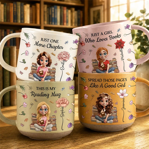 Christmas,Cozy,Reading,Gift For Yourself,Vector - This Is My Reading Mug Book Lovers - Personalized Pottery Mug