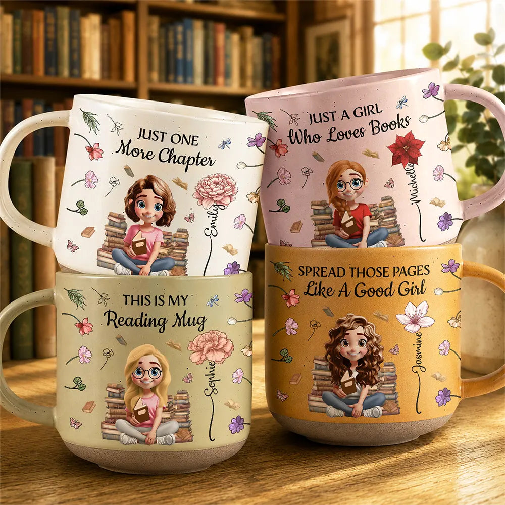 This Is My Reading Mug Book Lovers - Personalized Pottery Mug
