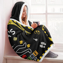 Gift For Yourself, Gift For Women, Gift For Men, Happy, Top Market - This Is My True Crime Watching Blanket - Personalized Wearable Hooded Blanket