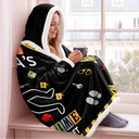 Gift For Yourself, Gift For Women, Gift For Men, Happy, Top Market - This Is My True Crime Watching Blanket - Personalized Wearable Hooded Blanket