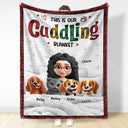 Dog Mom,Cat Mom,Pet Mom,Happy,Top Market,Pet Lovers - This Is Our Cuddling Blanket 3D Effect Dog Cat Lovers - Personalized Fleece Blanket, Sherpa Blanket