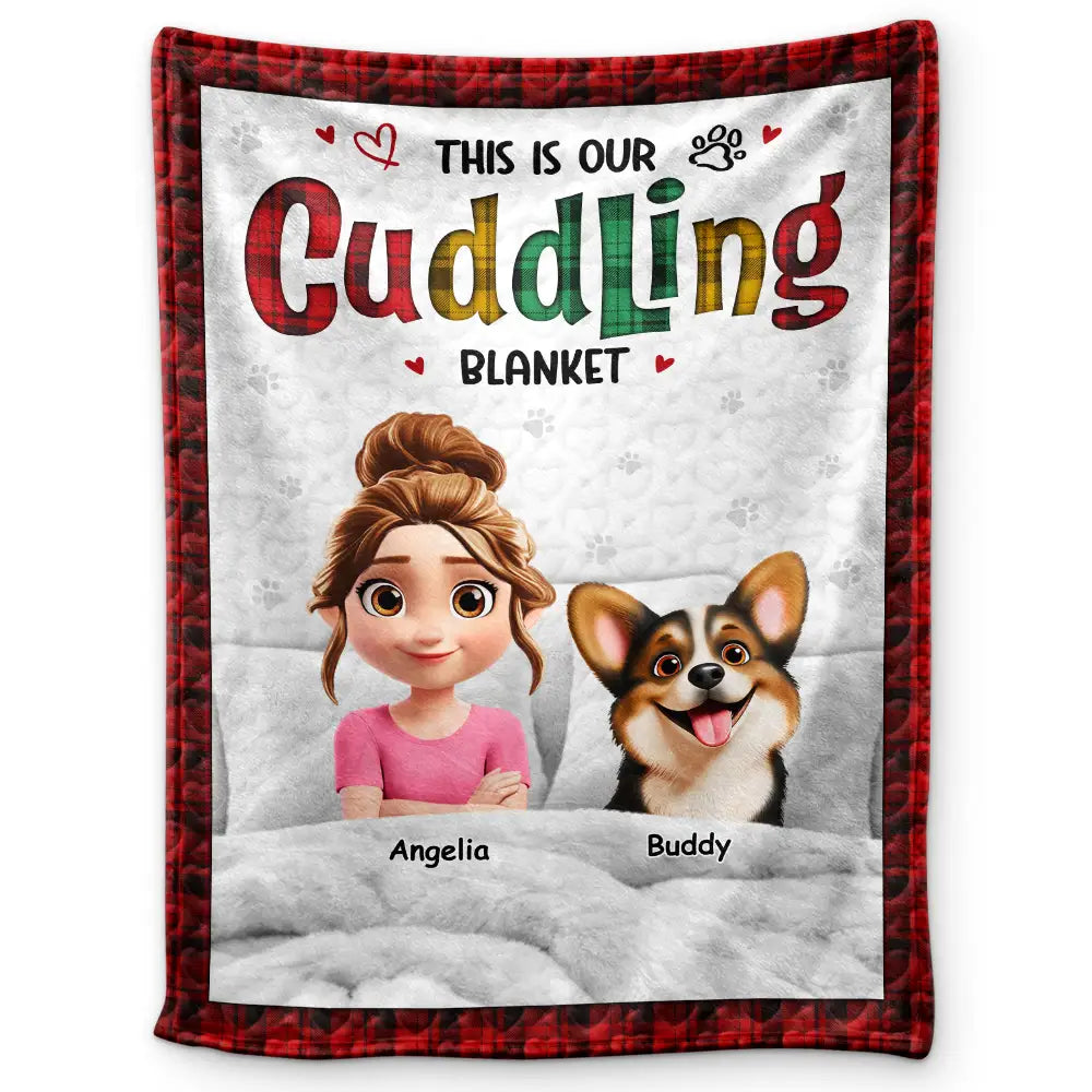 Dog Mom,Cat Mom,Pet Mom,Happy,Top Market,Pet Lovers - This Is Our Cuddling Blanket 3D Effect Dog Cat Lovers - Personalized Fleece Blanket, Sherpa Blanket