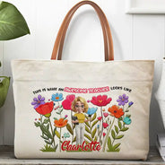Teacher,Back To School - This Is What An Awesome Teacher Looks Like - Personalized Leather Handle Tote Bag