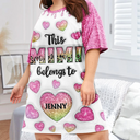 Gift For Mother,Gift For Grandma,Grandma - Grandkids,Happy - This Mom Grandma Belongs To Heart Icon - Personalized Women's Sleep Tee