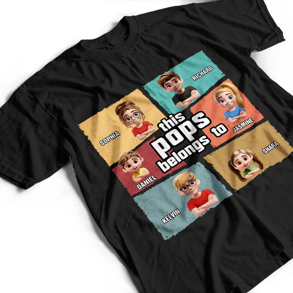 Gift For Father,Gift For Grandpa,Love - This Papa Grandpa Dad Belong To - Personalized T Shirt