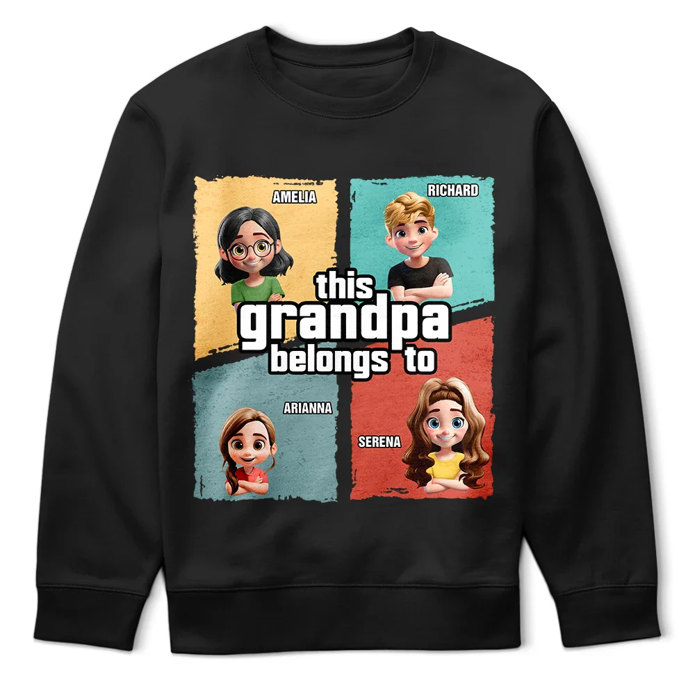 Gift For Father,Gift For Grandpa,Love - This Papa Grandpa Dad Belong To - Personalized T Shirt