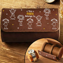 This Grandpa Dad Belongs To Kids Pet - Personalized Leather Watch Case