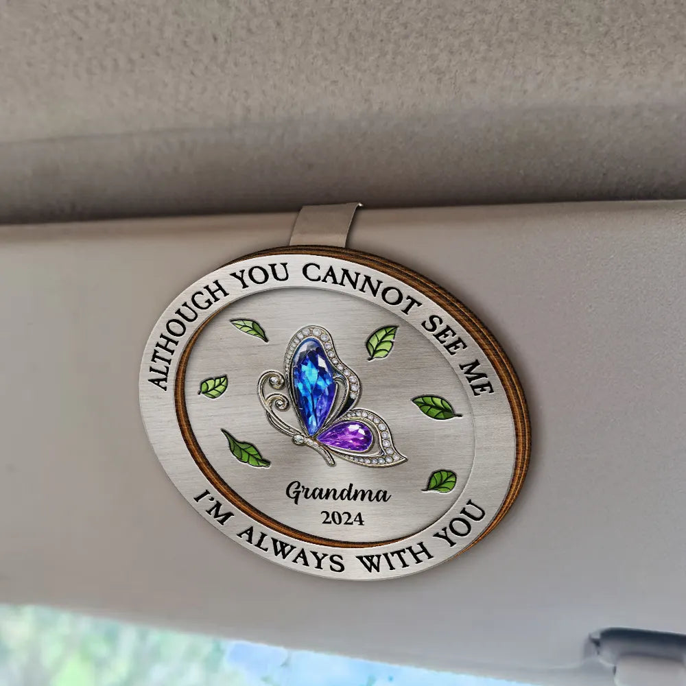 Memorial, Family, Sad, Parents - Those We Love Don't Go Away - Personalized Custom Shaped Car Visor Clip