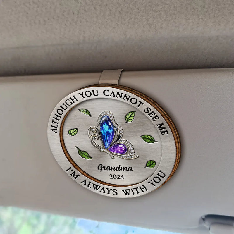 Memorial, Family, Sad, Parents - Those We Love Don't Go Away - Personalized Custom Shaped Car Visor Clip