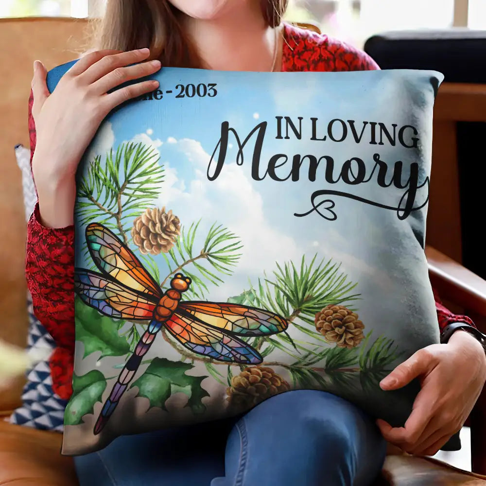 Gift For Women,Gift For Men,Gift For Daughter,Gift For Son,Gift For Mother,Gift For Father,Memorial,Christmas,Sad - Those We Love Don't Go Away In Loving Memory - Personalized Pillow
