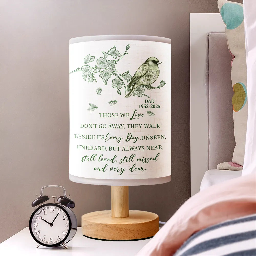 Family,Gift For Women,Gift For Men,Gift For Wife,Gift For Husband,Gift For Mother,Gift For Father,Gift For Brothers,Gift For Sisters,Gift For Son,Gift For Daughter,Custom Photo,Sad,Christmas,Memorial - Those We Love Don't Go Away Toile Memorial Bird - Personalized Fabric Lamp