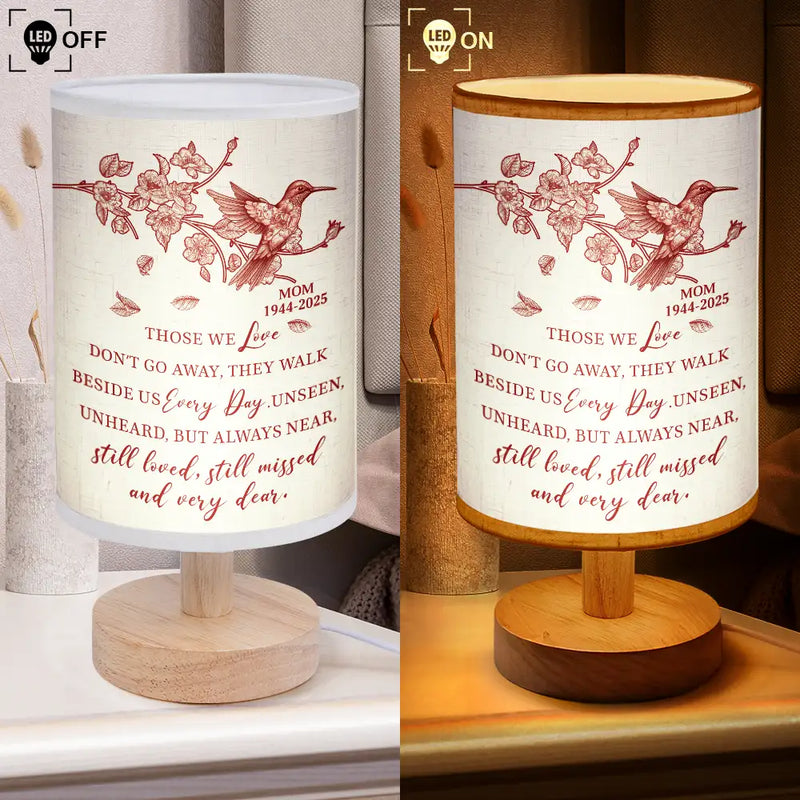 Family,Gift For Women,Gift For Men,Gift For Wife,Gift For Husband,Gift For Mother,Gift For Father,Gift For Brothers,Gift For Sisters,Gift For Son,Gift For Daughter,Custom Photo,Sad,Christmas,Memorial - Those We Love Don't Go Away Toile Memorial Bird - Personalized Fabric Lamp