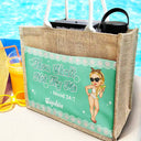 Gift For Women,Gift For Yourself,Summer,Happy,Beach - Thou Shalt Not Try Me Mood - Personalized Jute Tote Bag