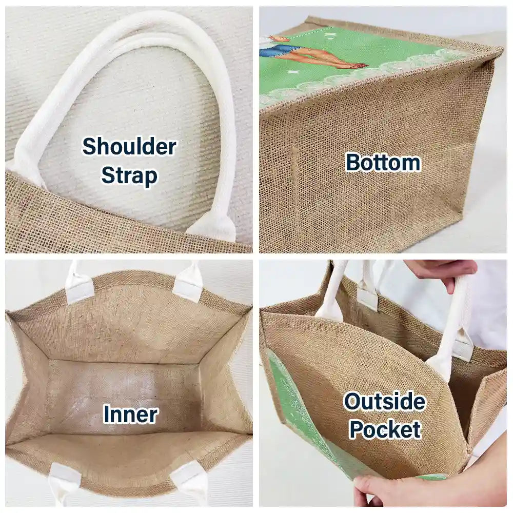 Gift For Women,Gift For Yourself,Summer,Happy,Beach - Thou Shalt Not Try Me Mood - Personalized Jute Tote Bag