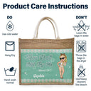 Gift For Women,Gift For Yourself,Summer,Happy,Beach - Thou Shalt Not Try Me Mood - Personalized Jute Tote Bag