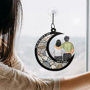 Gift For Couples, Old Couples, Gift For Husband, Gift For Girlfriend, Gift For Boyfriend, Gift For Wife - Till We're Old And Grey - Personalized Window Hanging Suncatcher Ornament