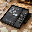 Gift For Yourself, Gift For Women, Gift For Men, Funny - Times I Was Right - Personalized Leather Notebook Set