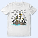 Gift For Husband,Gift For Father,Gift For Grandparents,Teacher,Non-Eng,Icon,Humorous - Tired Seagull And Kids Screaming - Personalized T Shirt