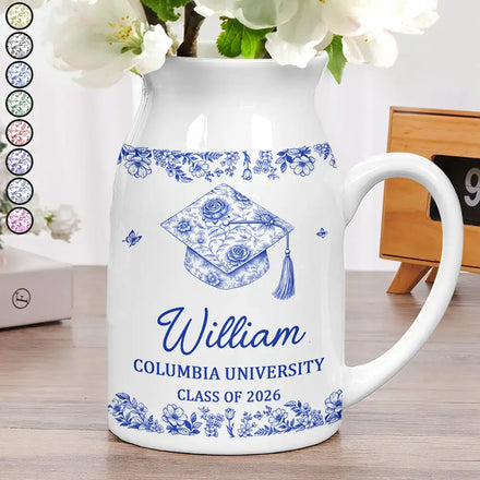 Congrats Graduation - Personalized Ceramic Flower Vase