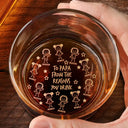 Gift For Father, Gift For Grandpa, Happy - To Dad From The Reasons You Drink Stick Figures - Personalized Engraved Whiskey Glass
