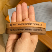Gift For Couples,Gift For Husband,Gift For Wife,Gift For Boyfriend,Gift For Girlfriend,Reading,Happy - To Many More Chapter Together Couple Bookish Gift - Personalized Book Page Holder