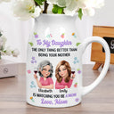 Mom - Daughters (Adult),Gift For Daughter,Love - To My Daughter Granddaughter - Personalized Ceramic Flower Vase