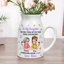 Mom - Daughters (Adult),Gift For Daughter,Love - To My Daughter Granddaughter - Personalized Ceramic Flower Vase