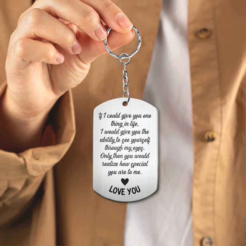 Mom,Daughters (Adult),Gift For Daughter,Happy - To My Daughter Mom & Daughter Keepsake - Personalized Aluminum Keychain