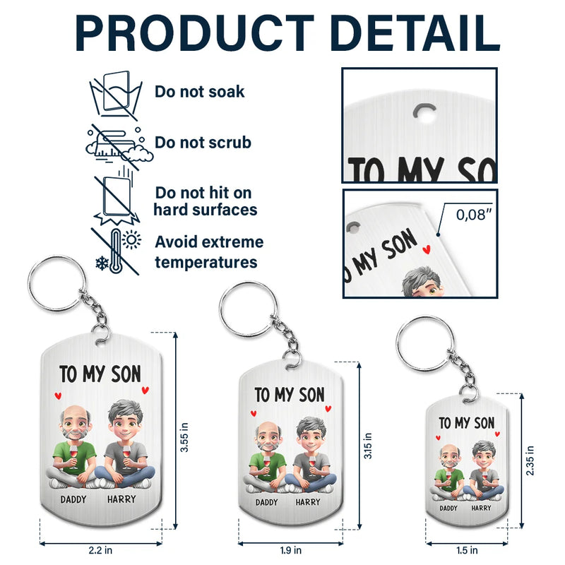 Mom,Daughters (Adult),Gift For Daughter,Happy - To My Daughter Mom & Daughter Keepsake - Personalized Aluminum Keychain